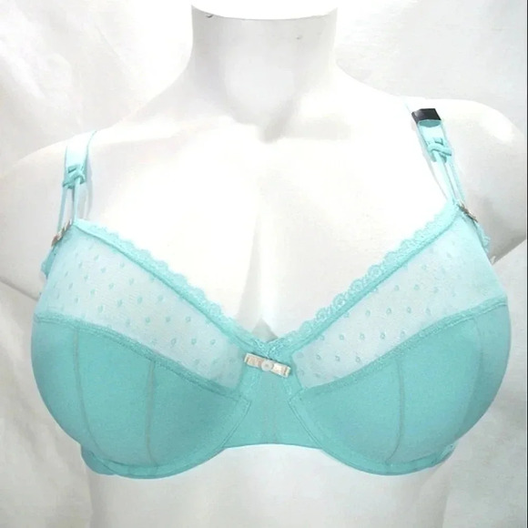 38D Felina 110789 Marielle Lace Full Bust UW Aruba Blue NWT - Picture 1 of 9